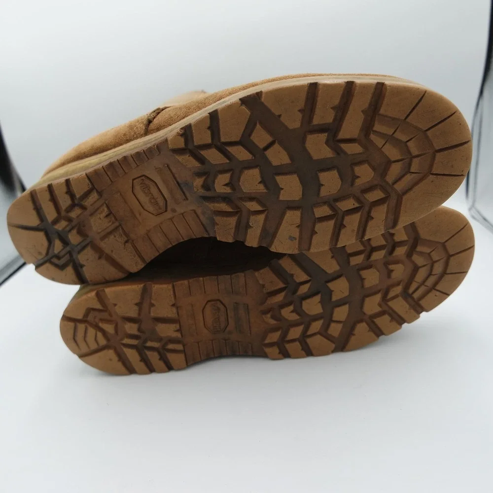 US ARMY 90s Desert Tan Hot Weather Combat Boots Vibram Suede Leather Mens 11